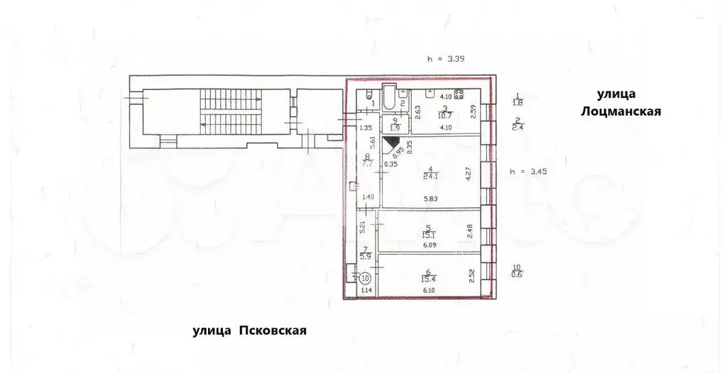 3-к. квартира, 85,6 м, 2/6 эт. - Фото 0