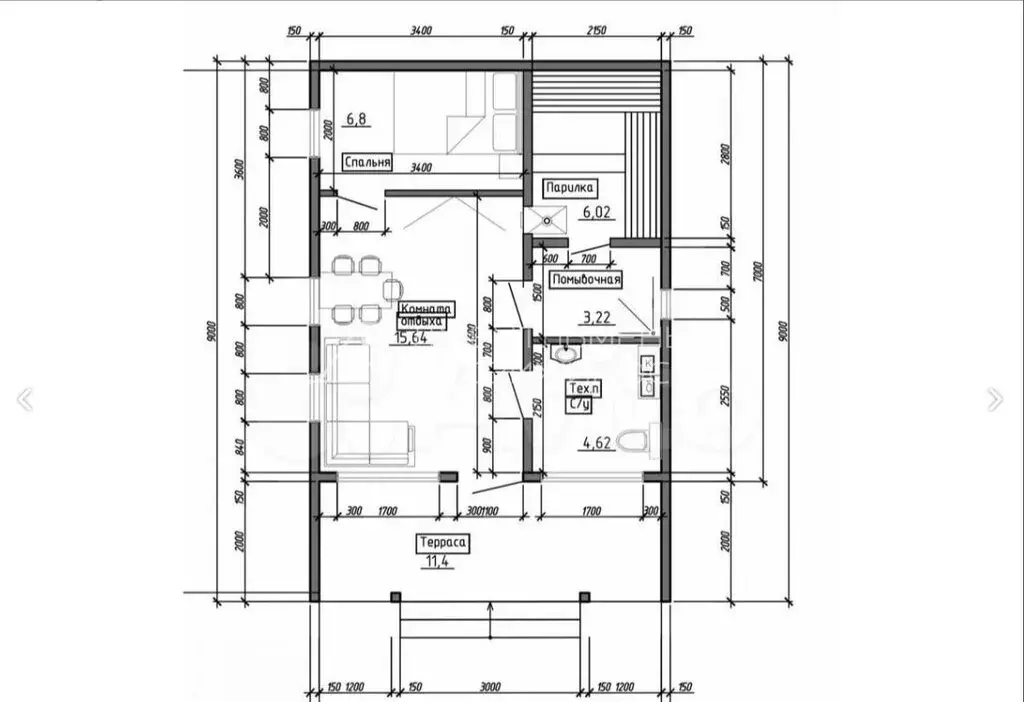 Дом в Бессоновский район, СНТ Звёздочка Плюс (54 м) - Фото 2