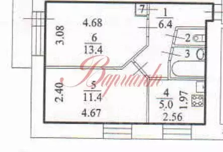 2-к кв. Архангельская область, Северодвинск ул. Мира, 23 (39.3 м) - Фото 1