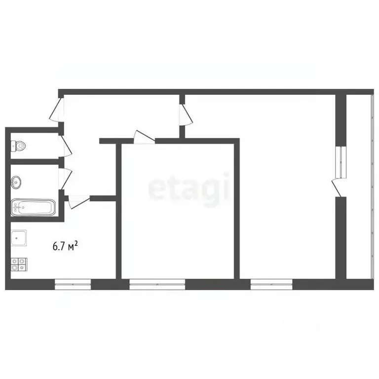 2-к кв. Москва Дегунинская ул., 13К2 (46.0 м) - Фото 1