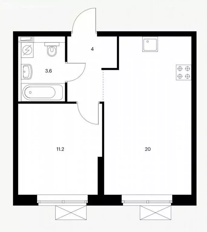 1-комнатная квартира: Москва, Лобненская улица, 13к3 (40 м) - Фото 1