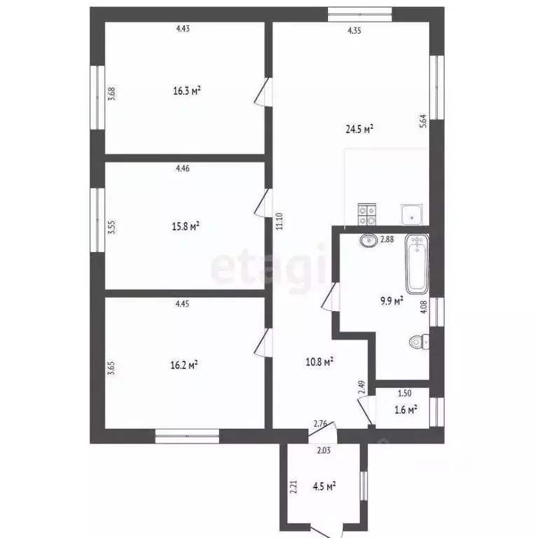 Дом в Тюменская область, Тюмень Парфеново мкр, пер. Безноскова (99 м) - Фото 1