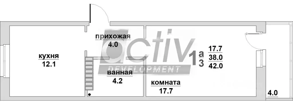 1-к кв. Свердловская область, Березовский Восточная ул., 11 (43.0 м) - Фото 1