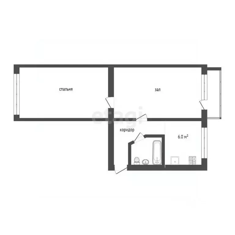 2-к кв. Ростовская область, Таганрог ул. Комсомольский Спуск, 6 (42.9 ... - Фото 1