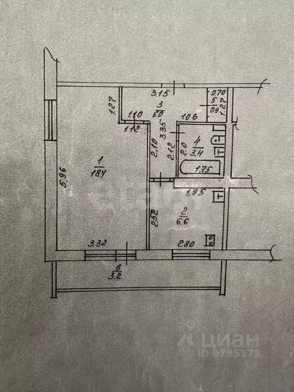 1-к кв. Татарстан, Казань ул. Юлиуса Фучика, 18 (36.3 м) - Фото 1