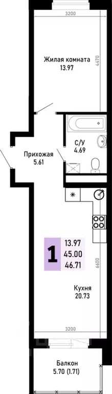 1-к кв. Краснодарский край, Анапа муниципальный округ, Нижняя ... - Фото 0