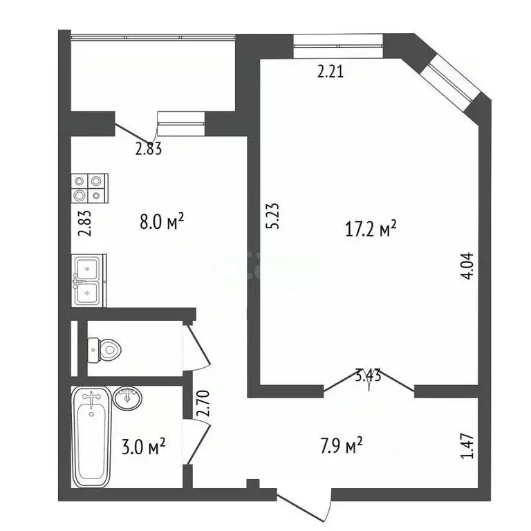1-к кв. Московская область, Мытищи Юбилейная ул., 40к1 (37.0 м) - Фото 2