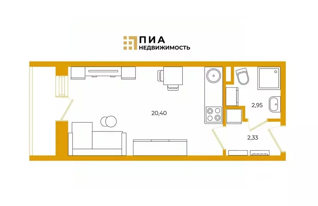 Студия Ленинградская область, Мурино Всеволожский район, бул. ... - Фото 2