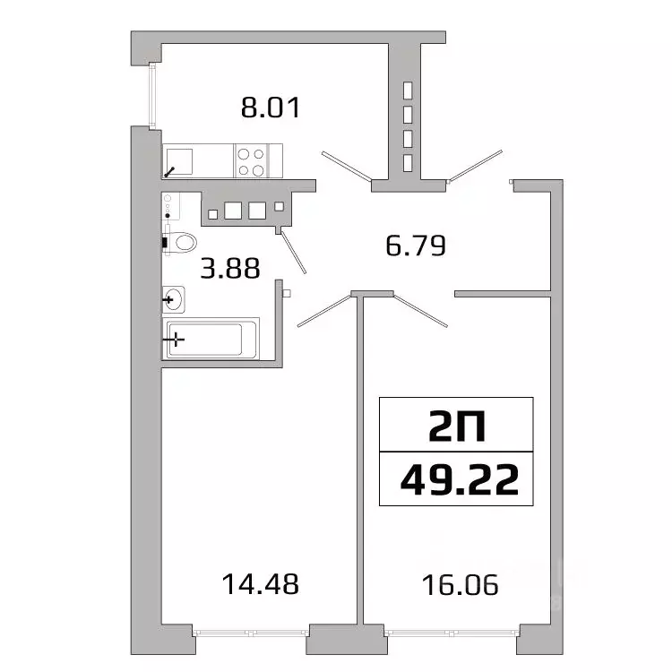 2-к кв. Иркутская область, Иркутск ИВАТУ городок, Авиатор жилой ... - Фото 1
