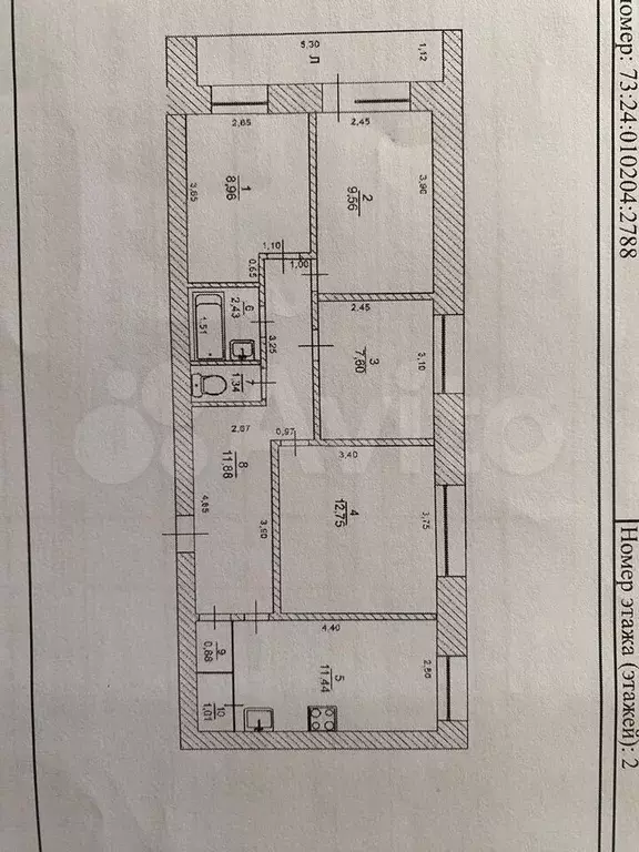 4-к. квартира, 71 м, 2/12 эт. - Фото 0