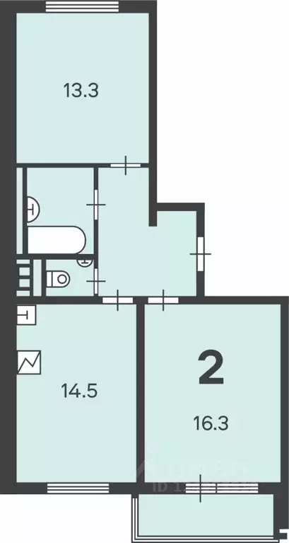 2-к кв. Москва ул. Кварцевая, 5к2 (56.0 м) - Фото 0