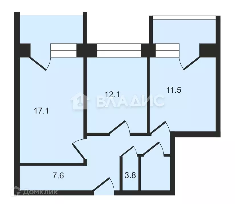 Продаётся 2-к квартира, 60.9 м - Фото 0