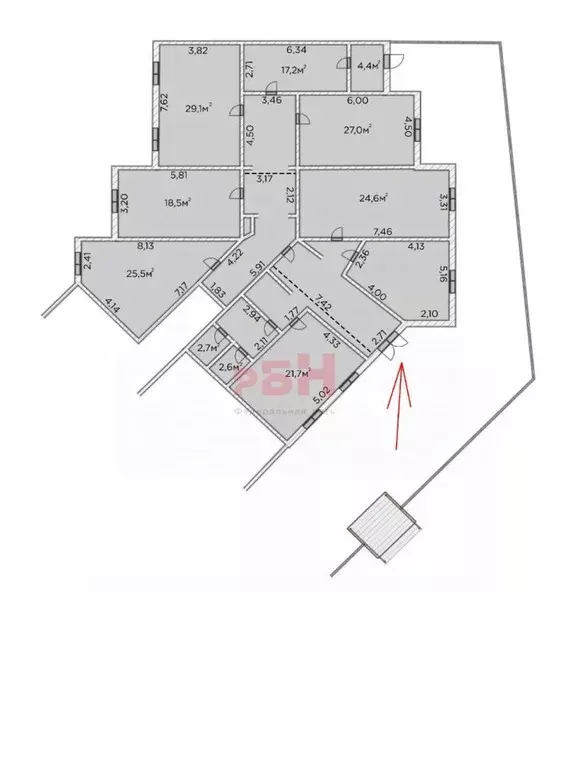 Офис в Тюменская область, Тюмень ул. Мельникайте, 136к1 (264 м) - Фото 2
