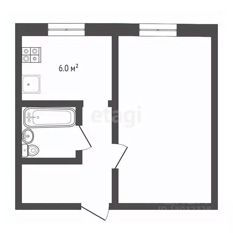 1-к кв. Владимирская область, Муром Юбилейная ул., 58 (28.7 м) - Фото 2