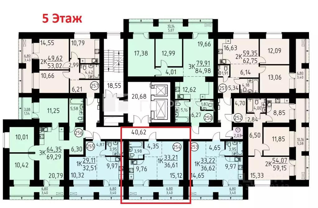 1-к кв. Томская область, Томский район, д. Кисловка, Левобережный мкр ... - Фото 2
