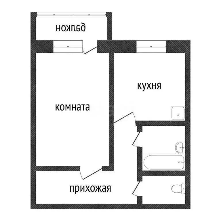 1-комнатная квартира: Курган, улица 9 Мая, 4А (40 м) - Фото 1