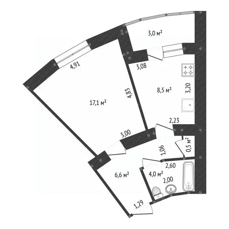 1-к кв. Башкортостан, Уфа Вологодская ул., 23 (37.4 м) - Фото 1