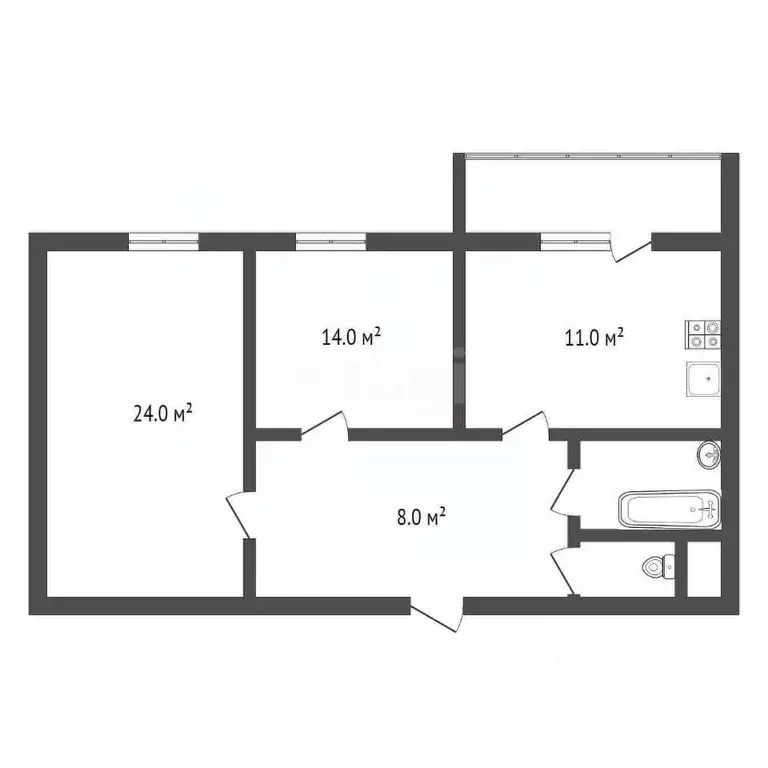 2-к кв. Воронежская область, Семилуки Транспортная ул., 14/4к3 (60.0 ... - Фото 1