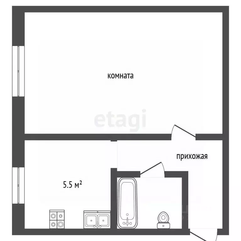 1-к кв. Владимирская область, Муром Карачаровское ш., 12 (32.3 м) - Фото 2
