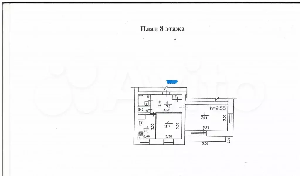 2-к. квартира, 52,8 м, 8/14 эт. - Фото 0