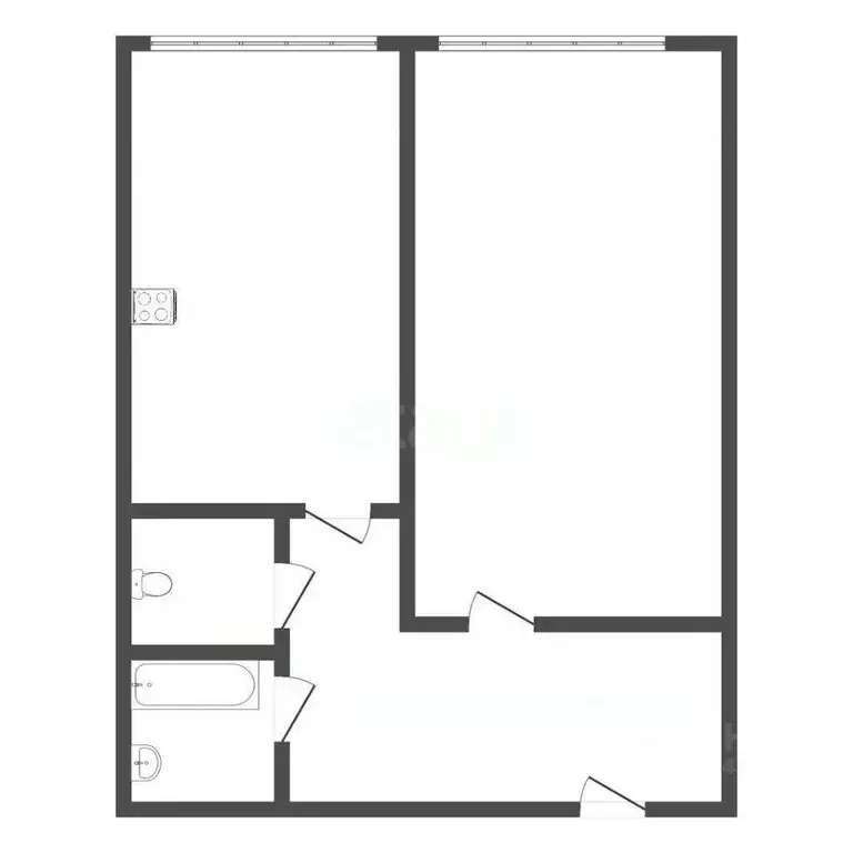 1-к кв. Воронежская область, Воронеж ул. 9 Января, 241/1 (37.8 м) - Фото 2