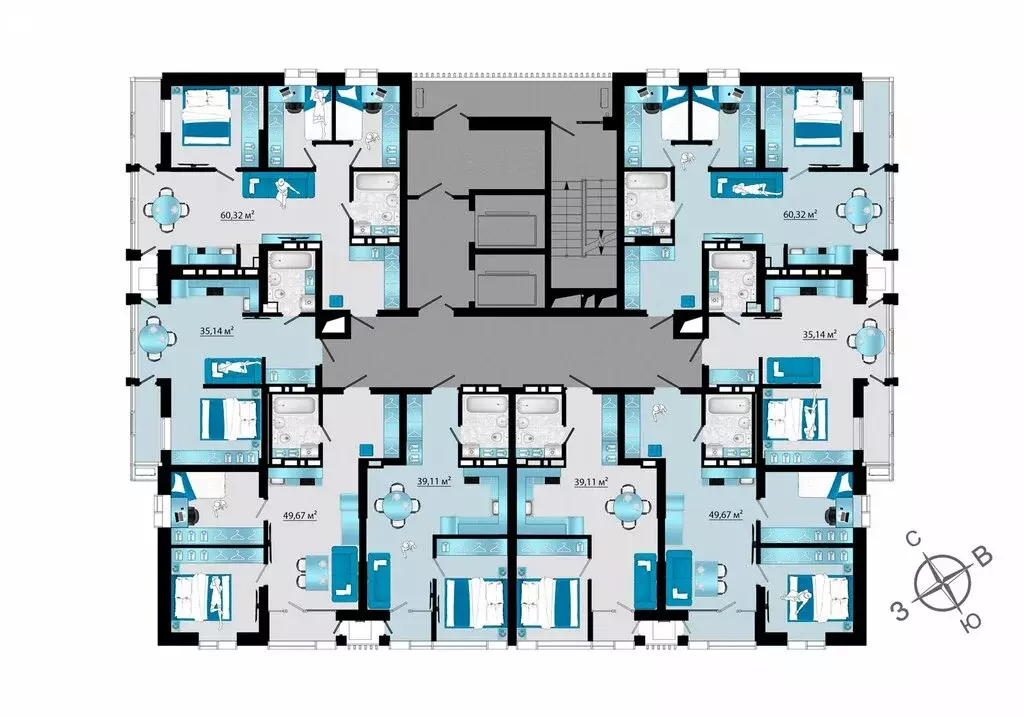 3-комнатная квартира: Владивосток, Ленинский район (49.67 м) - Фото 2