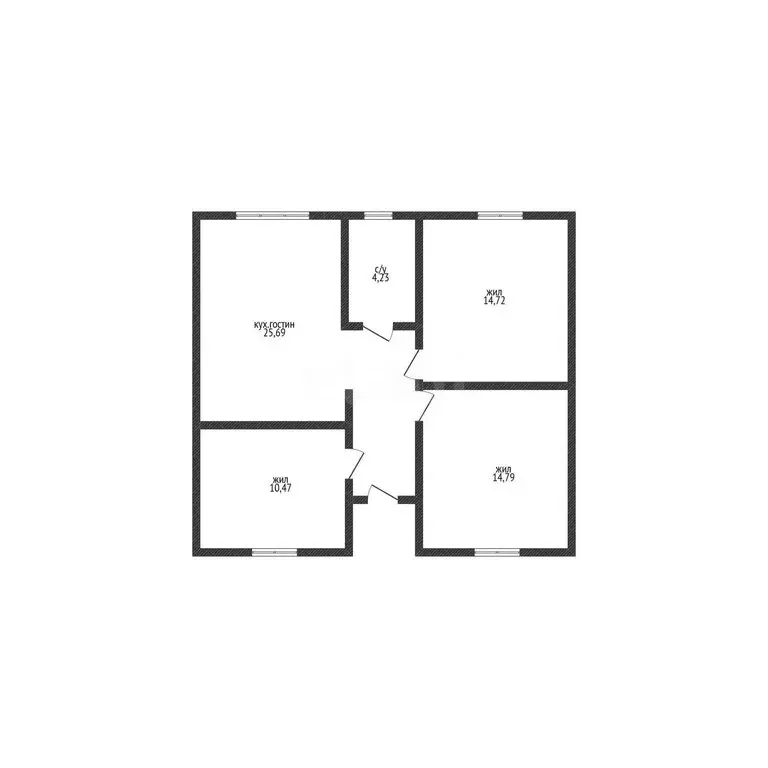 Дом в Майкоп, улица Ашхамафа (70 м) - Фото 1