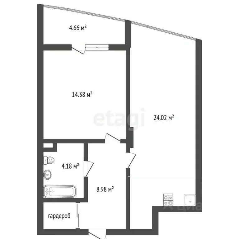 2-к кв. Воронежская область, Воронеж ул. Революции 1905 года, 31Б ... - Фото 2