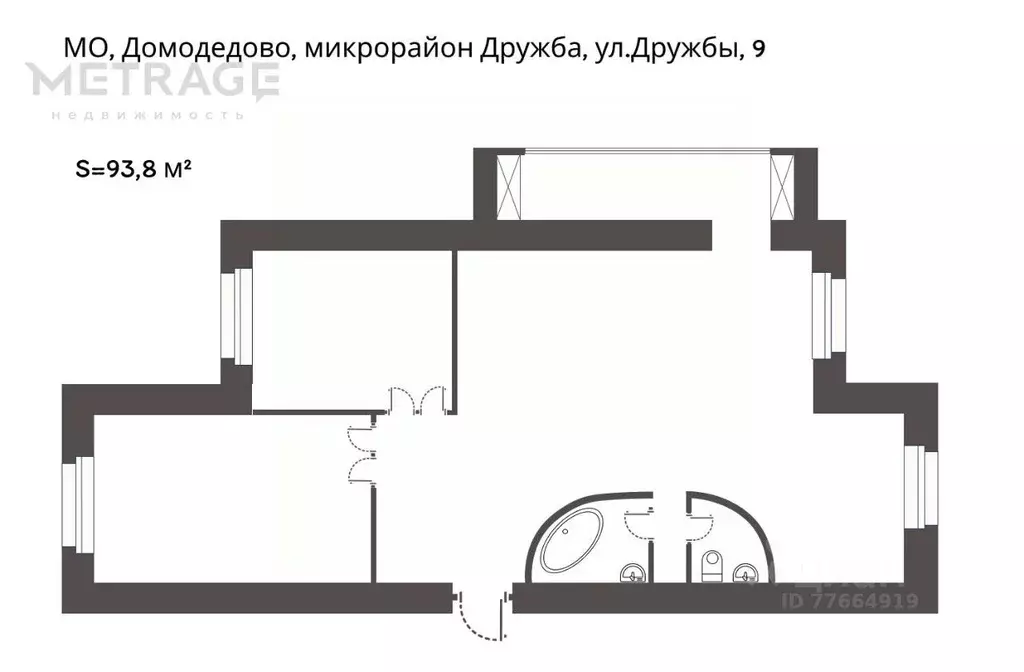 3-к кв. Московская область, Домодедово Западный мкр, Дружба мкр, ул. ... - Фото 1