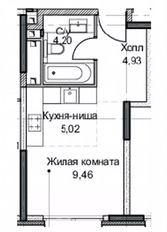 1-комнатная квартира: Москва, Старокоптевский переулок, 4 (25 м) - Фото 1