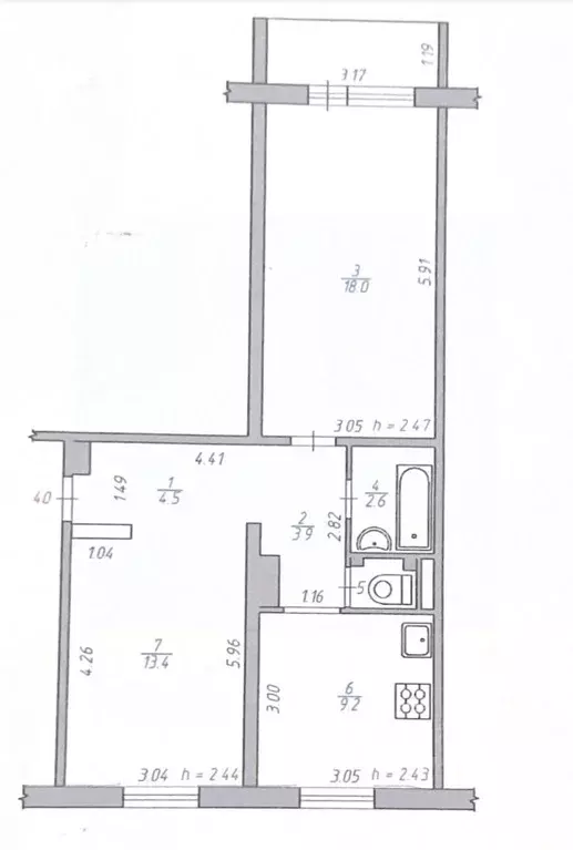 2-к кв. Удмуртия, Ижевск ул. Михайлова, 8 (52.5 м) - Фото 1