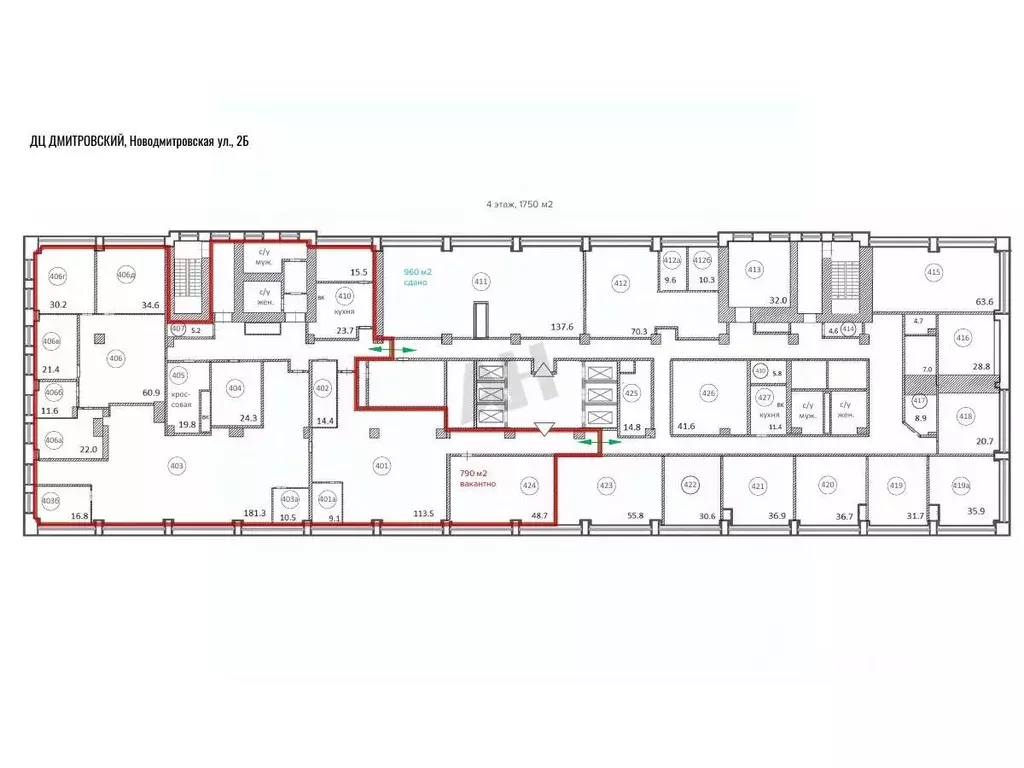 Офис в Москва Новодмитровская ул., 2Б (790 м) - Фото 1