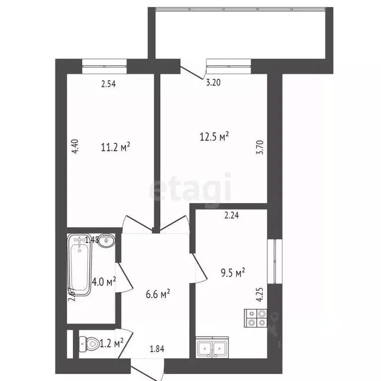 2-к кв. Московская область, Солнечногорск городской округ, Радумля ... - Фото 2