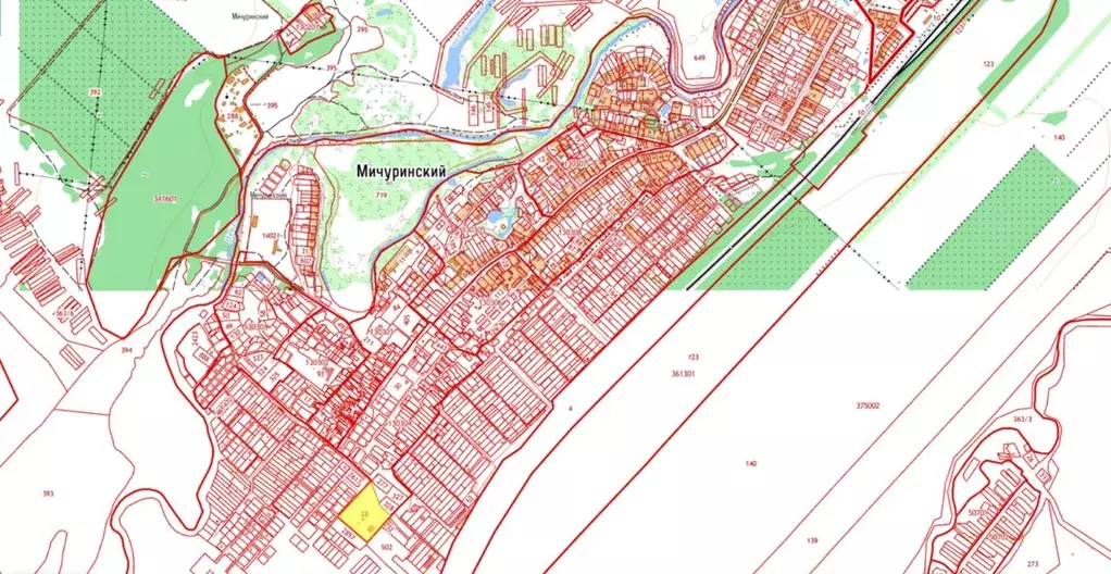 Кадастровая карта мичуринский район