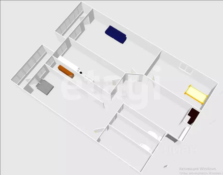 4-к кв. Сахалинская область, Южно-Сахалинск ул. М.А. Пуркаева, 80 ... - Фото 2