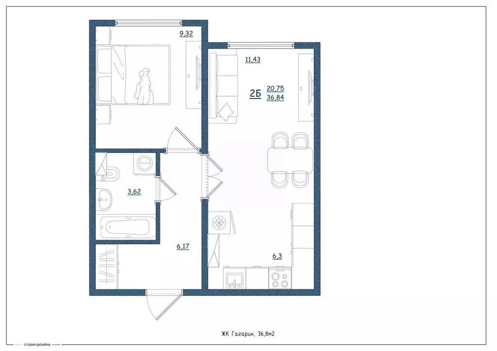 2-к кв. Ярославская область, Ярославль ул. Дядьковская, 16А (36.8 м) - Фото 2