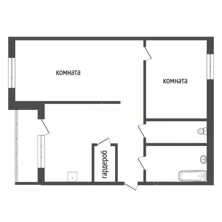 2-к кв. Иркутская область, Иркутск Университетский мкр, 102 (42.2 м) - Фото 2
