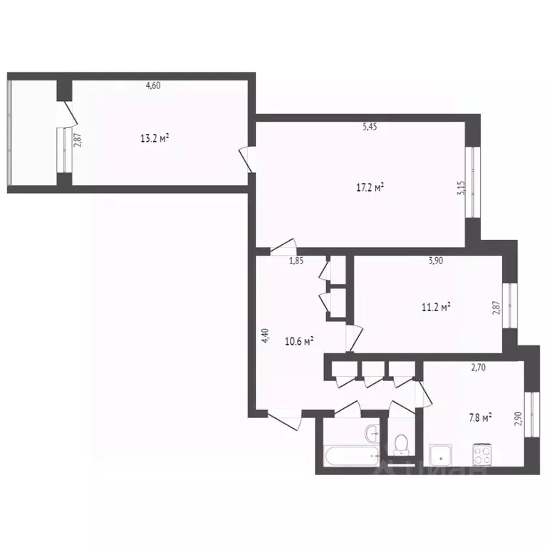 3-к кв. Ямало-Ненецкий АО, Новый Уренгой Дружба мкр, 2/9 (67.5 м) - Фото 0