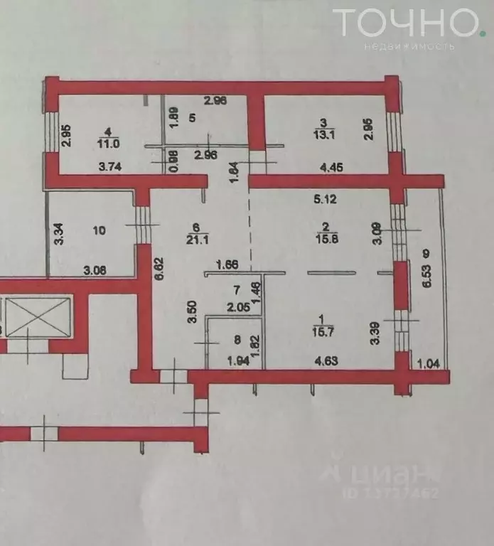 3-к кв. Пензенская область, Пенза ул. Ворошилова, 19 (99.2 м) - Фото 2