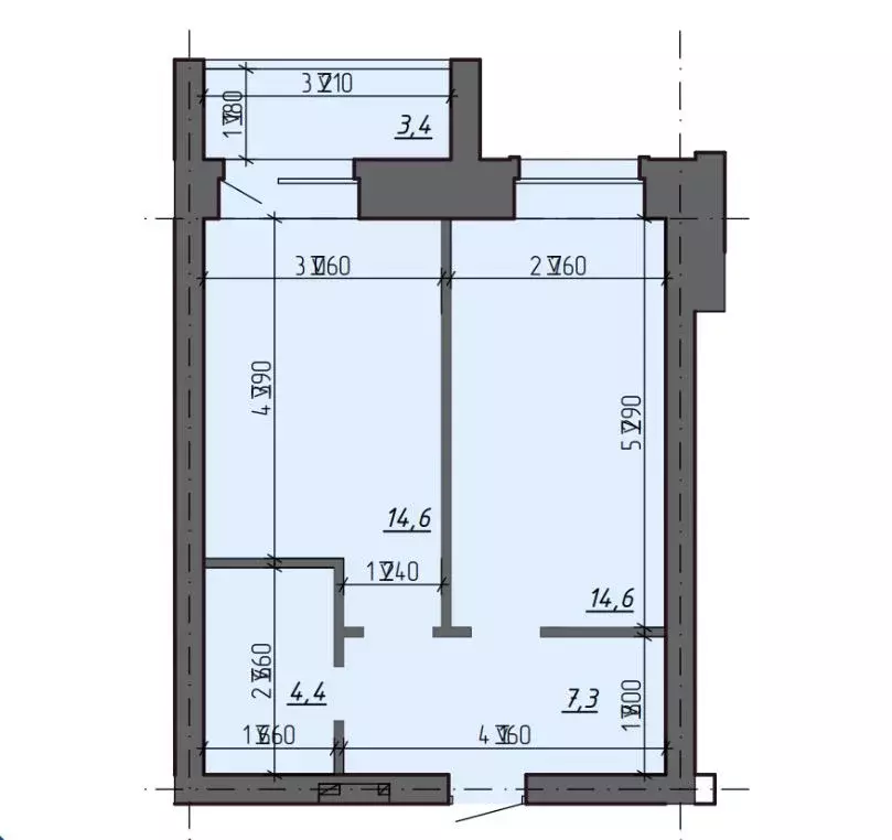 Продаётся 1-к квартира, 40.6 м - Фото 1