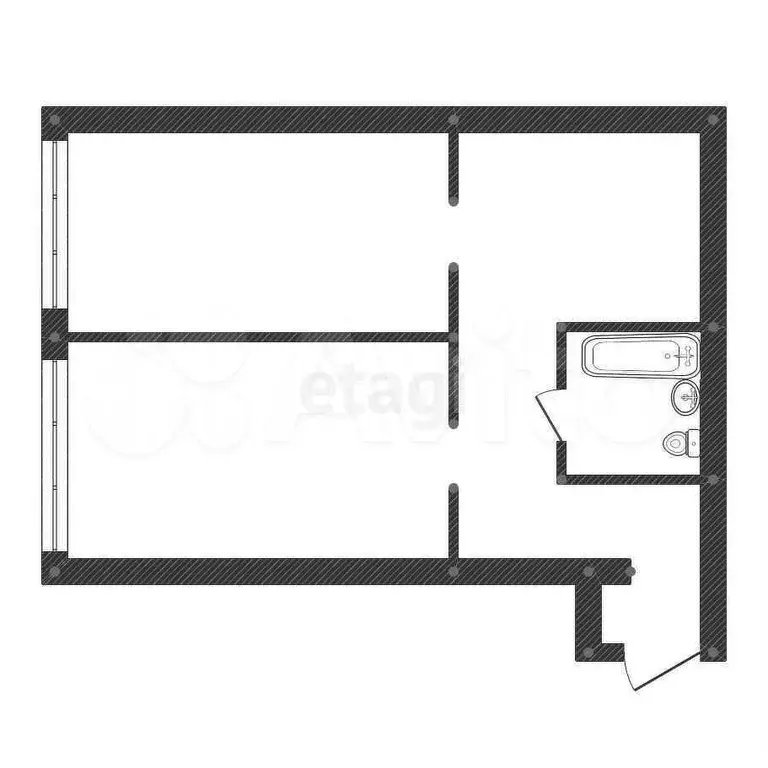 2-к. квартира, 55,1 м, 3/5 эт. - Фото 0