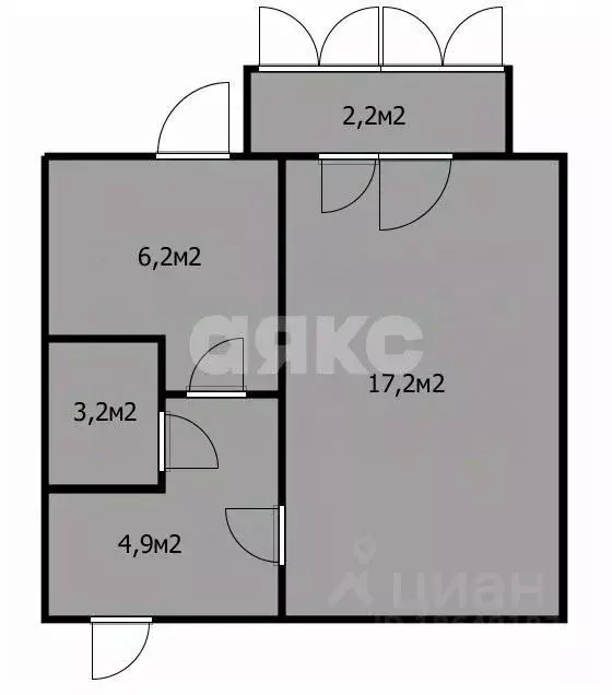 1-к кв. Краснодарский край, Анапа Стахановская ул., 3 (33.7 м) - Фото 1