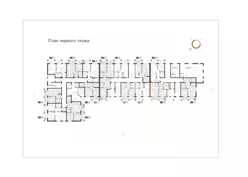 1-к кв. Калининградская область, Светлогорск Новая ул., 108-114 (57.84 ... - Фото 1
