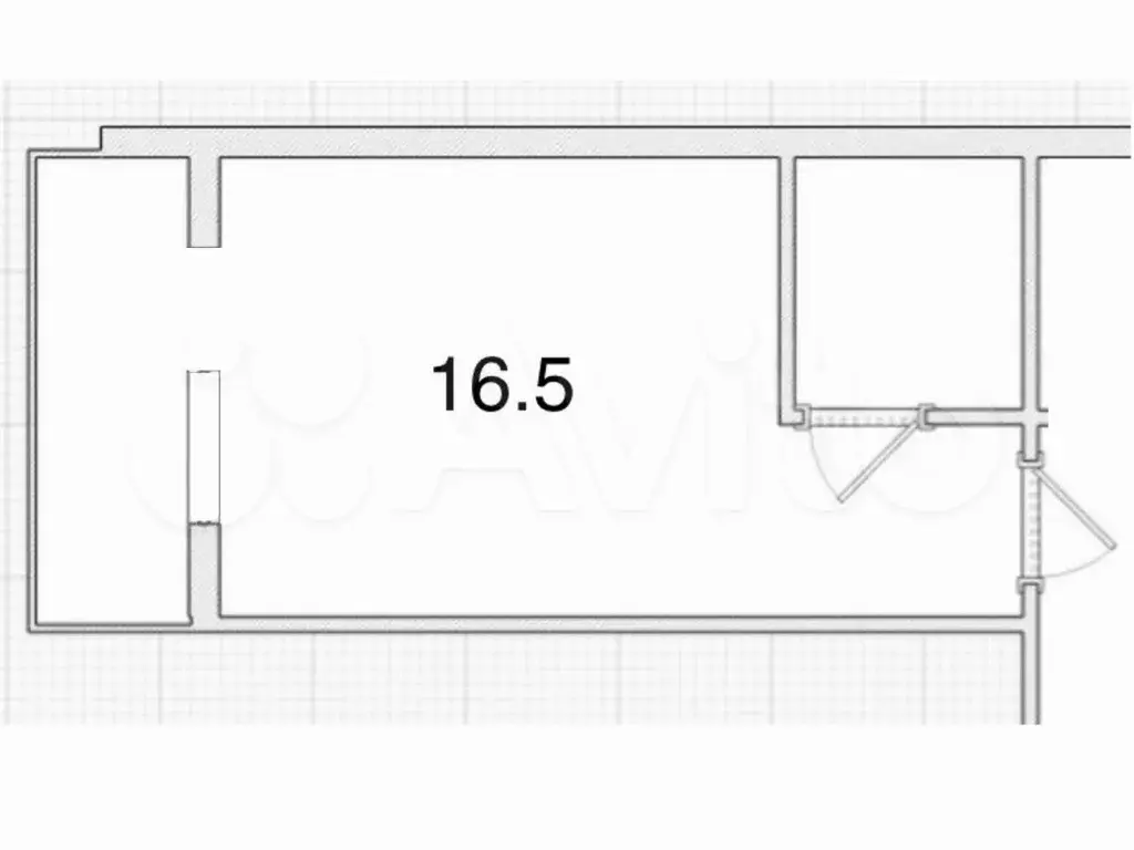 Квартира-студия, 16,5 м, 1/9 эт. - Фото 0