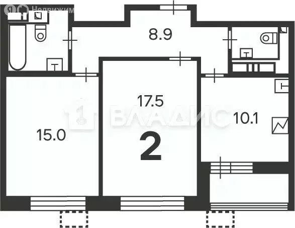 2-комнатная квартира: Москва, Бескудниковский бульвар, 50/1 (57.6 м) - Фото 1