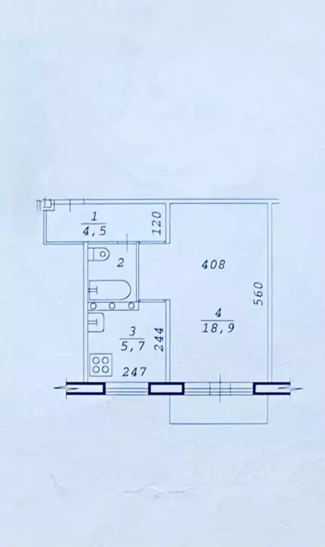 1-к кв. Новосибирская область, Новосибирск ул. Ватутина, 75/1 (32.0 м) - Фото 0