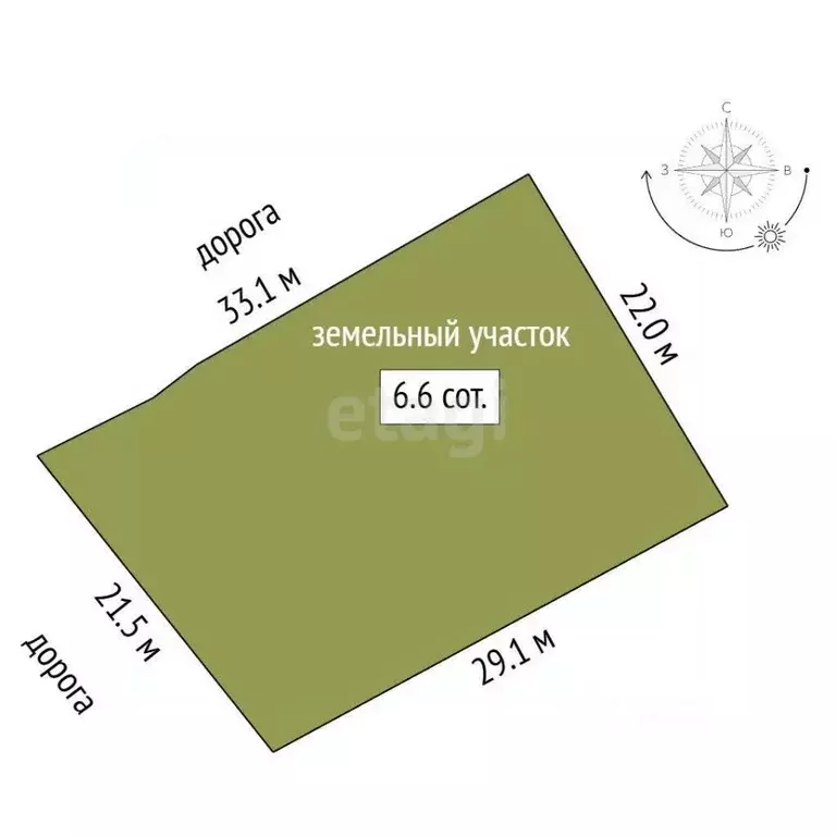 Участок в Томская область, Томск пос. Заварзино, Облепиховая ул. (6.6 ... - Фото 2