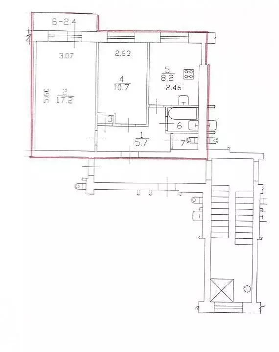 2-к кв. Санкт-Петербург просп. Маршала Блюхера, 67К1 (45.3 м) - Фото 1