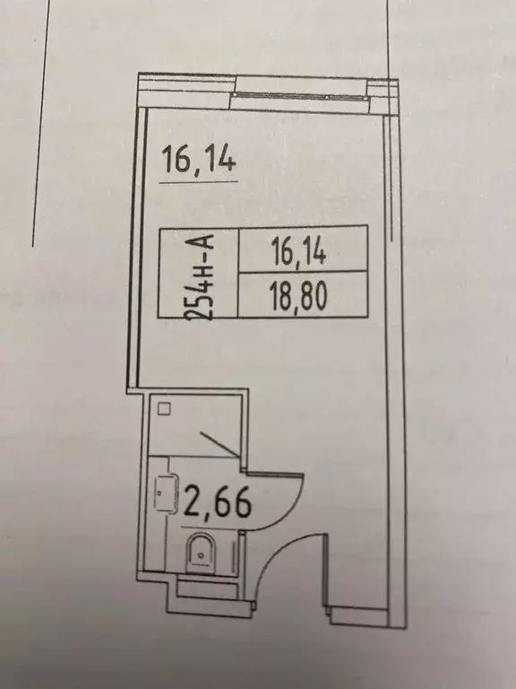 Студия Санкт-Петербург Ленинский просп., 153 (19.0 м) - Фото 1