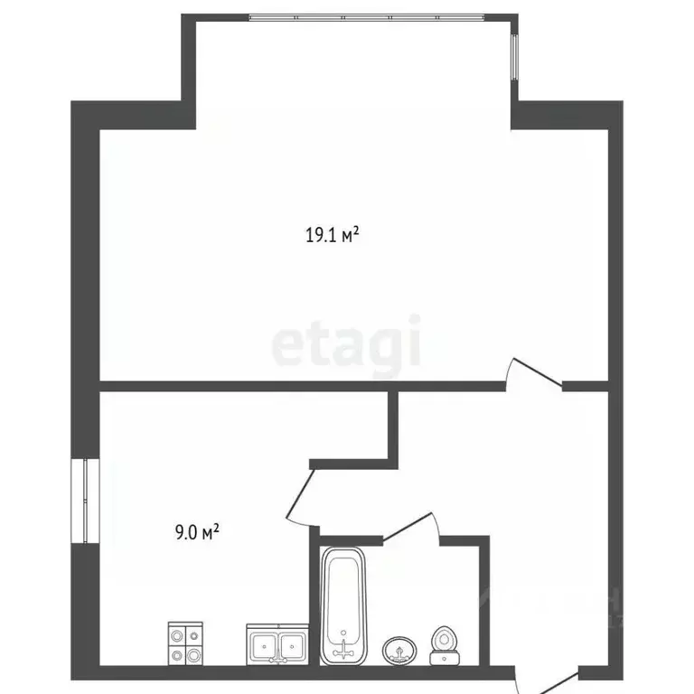 1-к кв. Севастополь просп. Генерала Острякова, 144 (35.8 м) - Фото 2